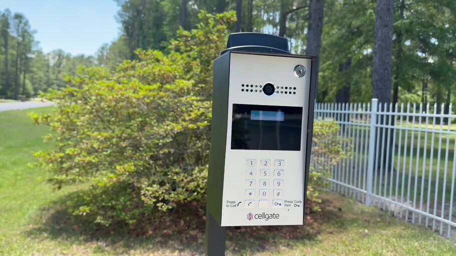 Automated entry gate and access control system installed by Owens